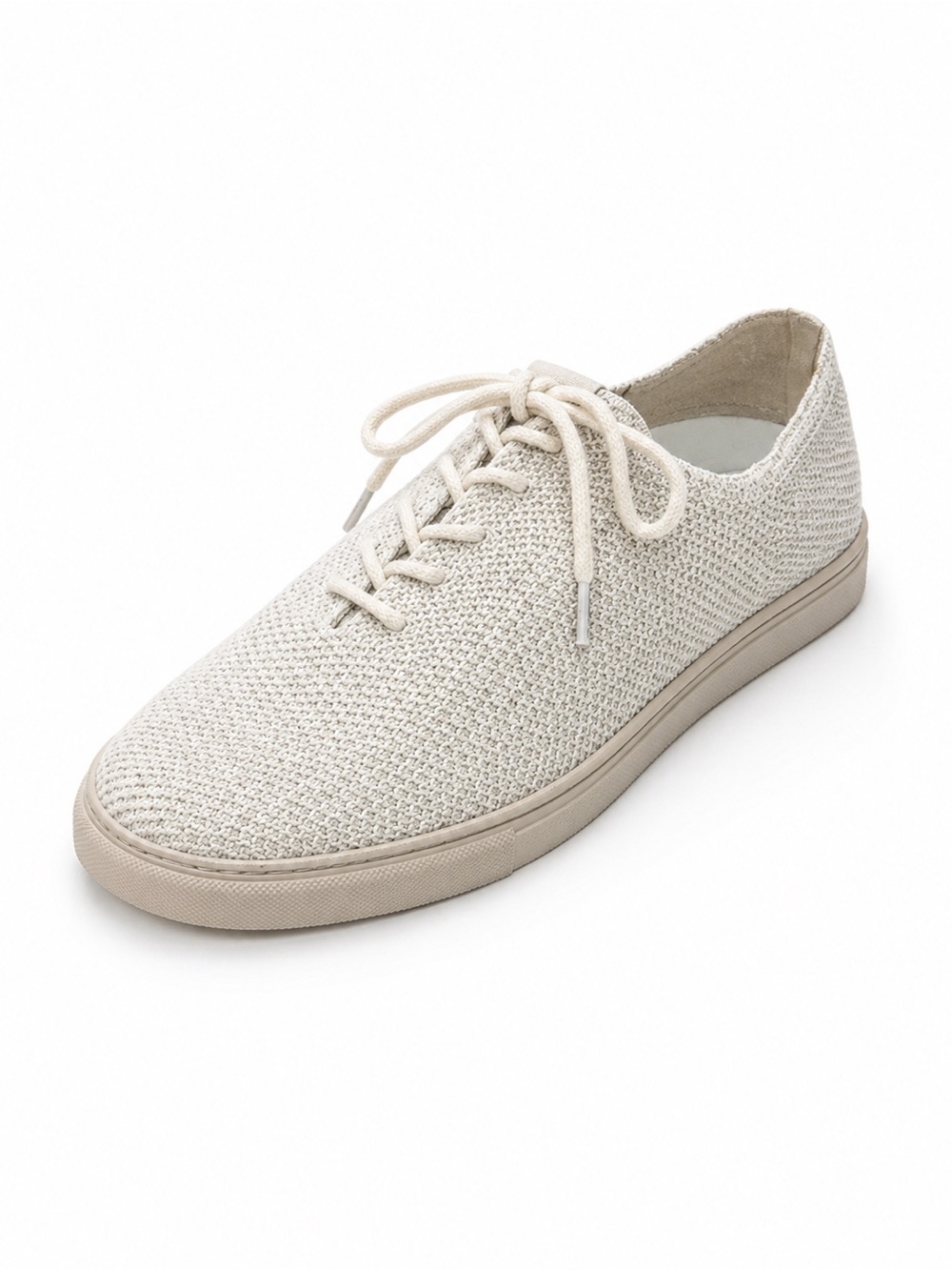 NISOLO • Men’s Eco Knit Cream Sneakers Lightweight Slip on Tie